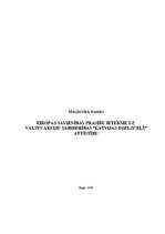 Diplomdarbs 'Eiropas Savienības prasību ietekme uz Valsts Akciju sabiedrības “Latvijas dzelzc', 1.