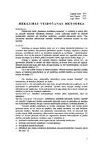 Referāts 'Reklāmas veidošanas metodika', 14.