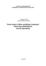 Referāts 'Zemes tirgus vērtības noteikšana, izmantojot tirgus datu salīdzināšanas metodi Ā', 1.