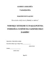 Referāts 'Nodokļu ietekme uz pakalpojuma sniedzēja uzņēmuma saimniecisko darbību', 1.