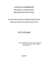 Diplomdarbs 'Interneta veikalu izstrāde un to attīstības tendences Latvijā', 1.