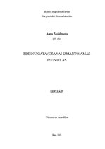 Referāts 'Ēdienu gatavošanai izmantojamās izejvielas', 1.