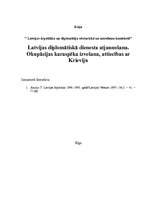 Eseja 'Latvijas diplomātiskā dienesta atjaunošana. Okupācijas karaspēka izvešana, attie', 1.