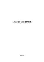 Konspekts 'Valsts kontrole', 1.
