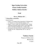 Eseja 'Elite un sabiedrība', 1.