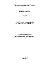 Prakses atskaite 'Jurista prakse', 1.