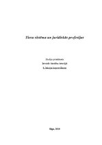 Konspekts 'Tiesu sistēma un juridiskās profesijas', 1.