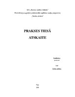 Prakses atskaite 'Prakses atskaite tiesā', 1.