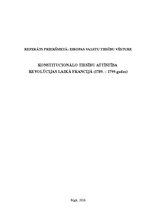 Referāts 'Konstitucionālo tiesību attīstība revolūcijas laikā Francijā (1789-1799)', 1.