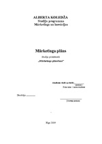 Referāts 'Mārketinga plāns', 1.