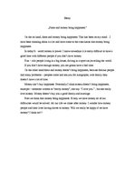 Eseja 'Fame and Money Bring Happiness', 1.