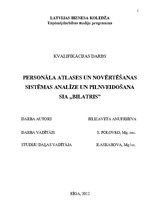 Diplomdarbs 'SIA "Bilatris" personāla atlases un novērtēšanas sistēmas analīze un uzlabošana', 1.