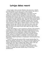 Konspekts 'Latvijas dabas resursi', 1.