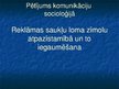 Prezentācija 'Reklāmas saukļu loma zīmolu atpazīstamībā un to iegaumēšana', 1.