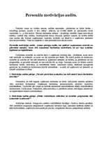 Konspekts 'Personāla motivācijas audits', 1.