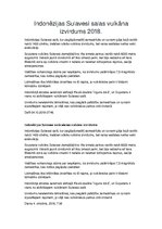 Konspekts 'Mediju salīdzināšana. Indonēzijas Sulavesi salas vulkāna izvirdums', 1.