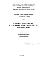 Konspekts 'Kopējais piedāvājums. Makroekonomiskais līdzsvars', 1.