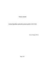 Referāts 'Latvijas Republikas neatkarības pirmais periods ( 1918 -1940)', 1.