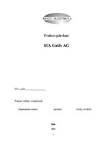 Prakses atskaite 'Prakses pārskats SIA "Grifs AG"', 1.
