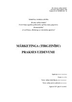 Prakses atskaite 'Mārketinga prakses atskaite', 2.