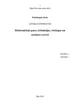 Referāts 'Elektroniskais pasts, tā funkcijas, vēstkopas un sarakstes serveri', 1.