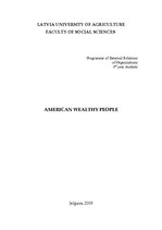Referāts 'American Wealthy People', 1.