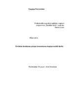 Eseja 'Kritiskās domāšanas pieejas izmantošanas iespējas sociālā darbā', 1.