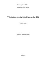 Referāts 'Velotūrisma popularitāte jelgalvnieku vidū', 1.