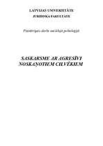 Referāts 'Saskarsme ar agresīvi noskaņotiem cilvēkiem', 1.
