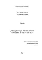 Referāts 'Valsts probācijas dienesta realizētā uzraudzība - šodien un nākotnē', 1.
