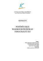 Referāts 'Nozīmīgākie makroekonomikas pamatrādītāji', 1.