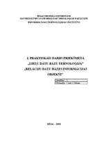 Referāts 'Relāciju datu bāzes informācijas objekti', 1.