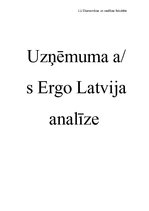 Referāts 'Uzņēmuma AS "Ergo Latvija" analīze', 2.