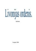 Referāts 'Livonijas ordenis', 1.