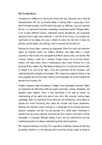 Eseja 'My Favorite Hobby', 1.