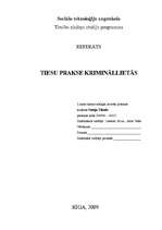 Konspekts 'Tiesu prakse krimināllietās', 1.