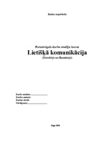 Konspekts 'Lietišķā komunikācija', 1.