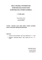 Konspekts 'Autortiesību nozīme mediju darbībā', 1.