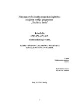 Referāts 'Mārketings un sabiedriskās attiecības sociālo institūciju vadībā', 1.