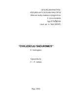 Konspekts 'Civilizāciju sadursmes', 1.