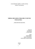 Referāts 'Emīlijas Benjamiņas personība un devums žurnālistikā', 1.