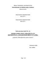 Konspekts 'Neorganisko jonu atdalīšana un idetificēšana ar elektroforēzi uz papīra', 1.