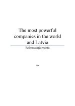 Referāts 'The Most Powerful Companies in the World and Latvia', 1.