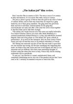 Eseja 'Review of the Film "The Italian Job"', 1.