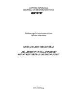 Referāts 'SIA "Petits" un SIA "Fenster" konkurētspējas salīdzinājums', 1.