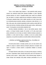 Referāts 'Eiropas sociālā politika un Eiropas sociālais fonds', 1.