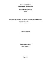 Prakses atskaite 'Pakalpojumu virzības pasākumu novērtējums SIA Biznesa augstskola Turība', 1.