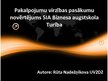 Prakses atskaite 'Pakalpojumu virzības pasākumu novērtējums SIA Biznesa augstskola Turība', 25.