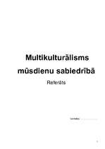 Referāts 'Multikulturālisms mūsdienu sabiedrībā', 1.