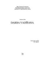 Referāts 'Darba vadīšana', 1.